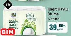 BLUME NATURE KAĞIT HAVLU BLUME NATURE KAĞIT HAVLU